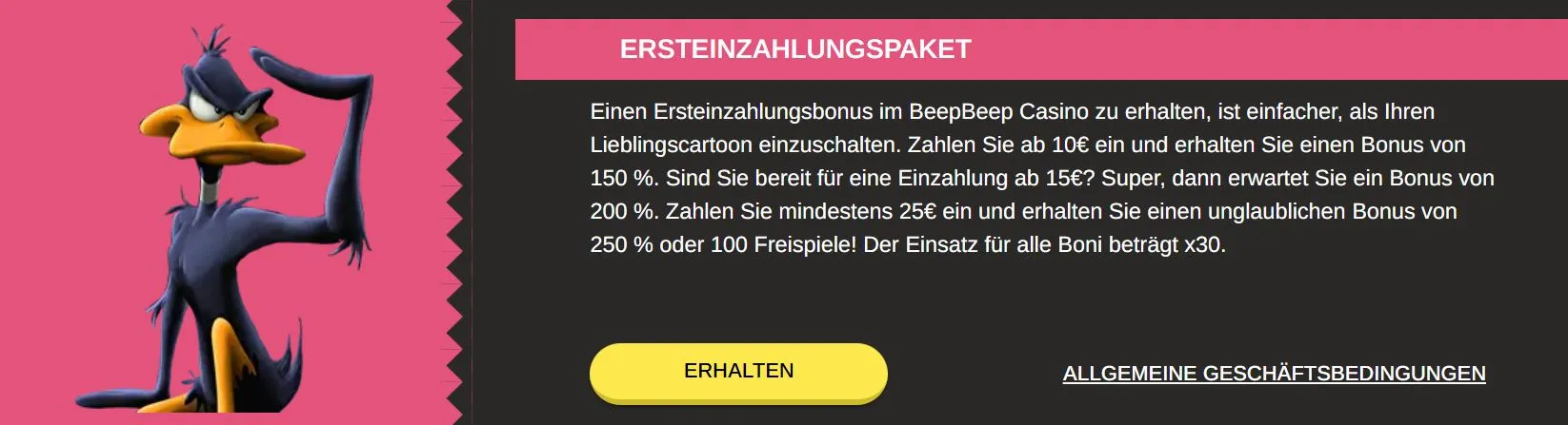 beep-beep-casino-DE-5-Willkommensbonus